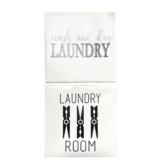 2x Laundry Room Wall Canvas Painting - Picture 1 of 3